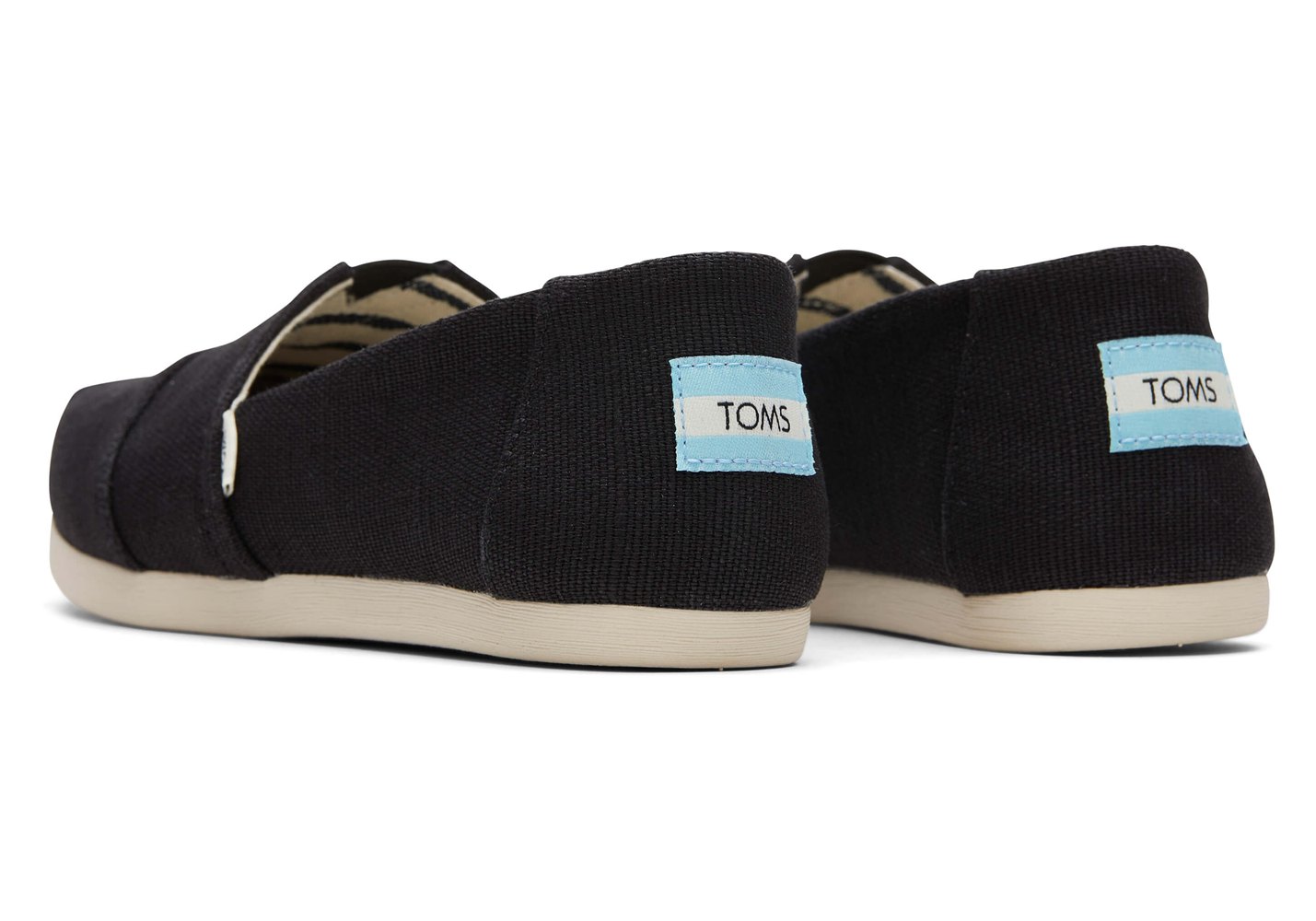 Toms Espadryle Damskie Czarne - Alpargata Heritage Płócienne - 10QLAFXRE